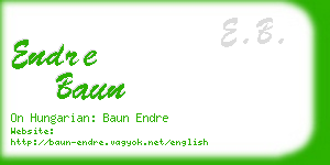 endre baun business card